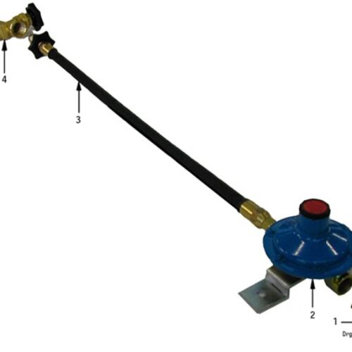 Regulator – Trojan/CGAS 4kg Single P/T & Bracket